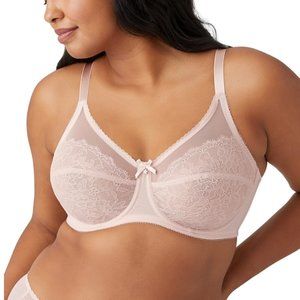 Wacoal Retro Chic Full Figure Underwire Bra, ‎ Rose Dust, Size 36DD, 36E, 855186